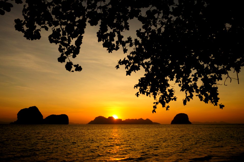Sky Sunset Water Horizon