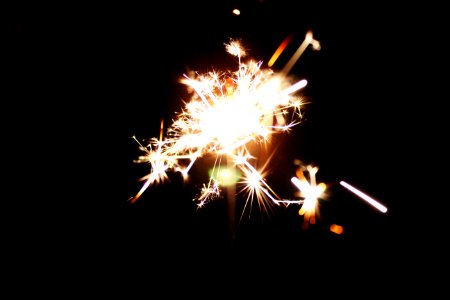 Sparkler Fireworks Darkness Fte photo