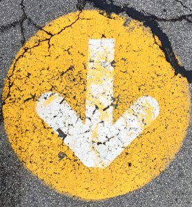 Yellow Road Surface Circle Asphalt