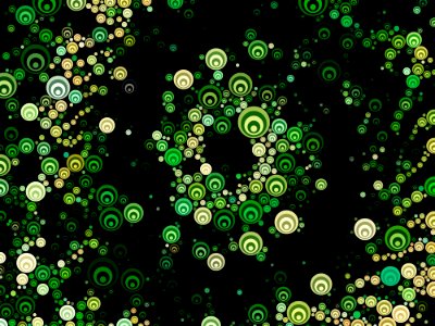 Green Pattern Flora Circle