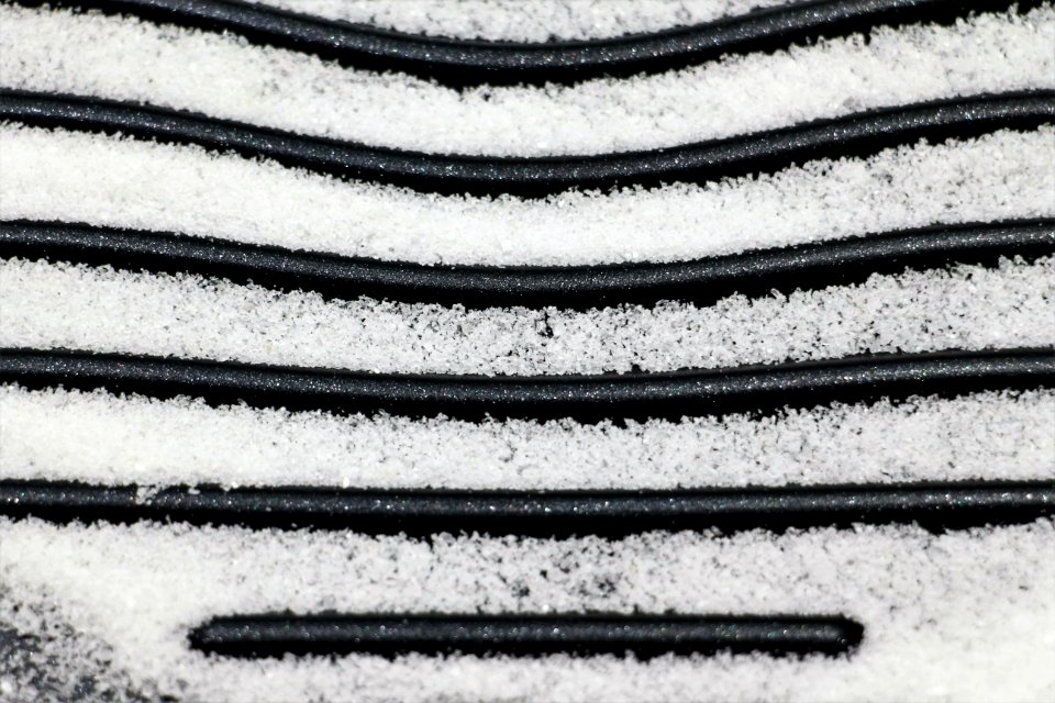 Snow Black And White Line Freezing