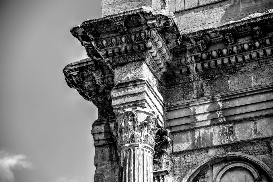 Landmark Black And White Monochrome Photography Column photo