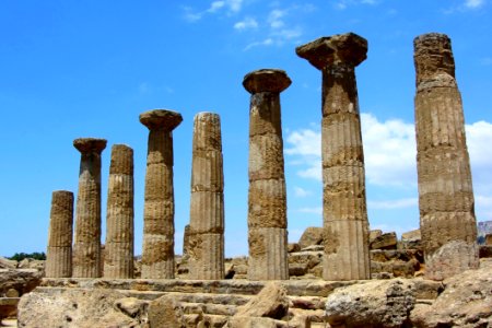 Historic Site Column Ruins Ancient History