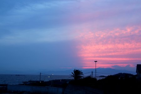 Sky Horizon Sea Afterglow photo