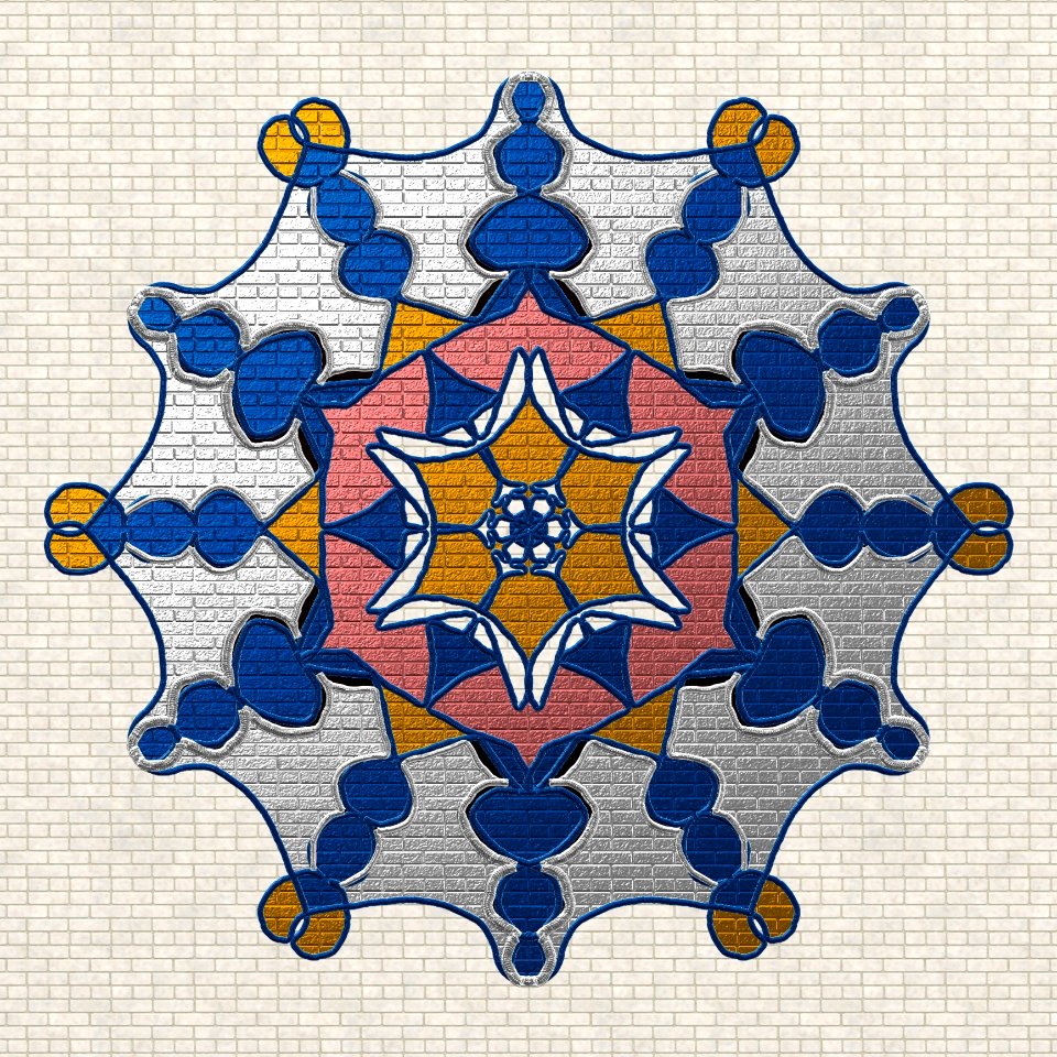 Blue Pattern Design Symmetry photo