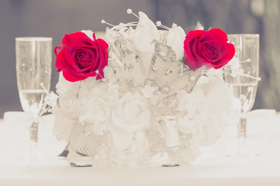 Floral vintage wedding