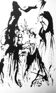 Black And White Art Fictional Character Illustration