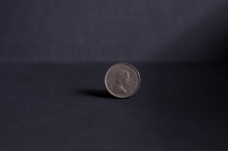 Close Up Silver Coin Stock Photography