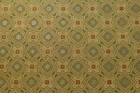 Green Pattern Textile Wallpaper