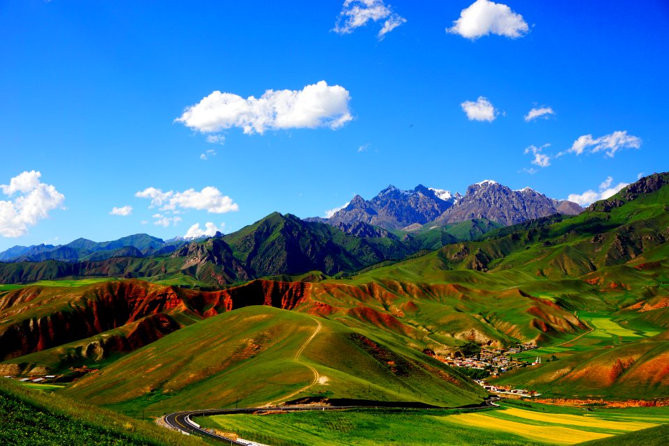 Sky Grassland Mountainous Landforms Nature
