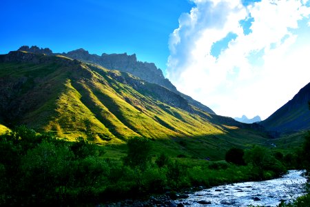 Highland Mountainous Landforms Nature Sky