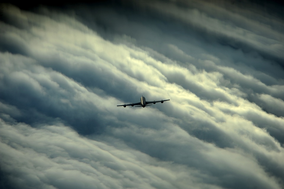 Plane military fly over
