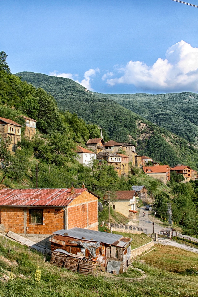 Architecture mountains valley photo