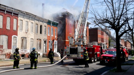 Building Fire, Public School 103, 1315 Division Street, Baltimore, MD 21217