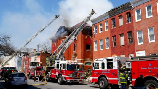 Building Fire, Public School 103, 1315 Division Street, Baltimore, MD 21217