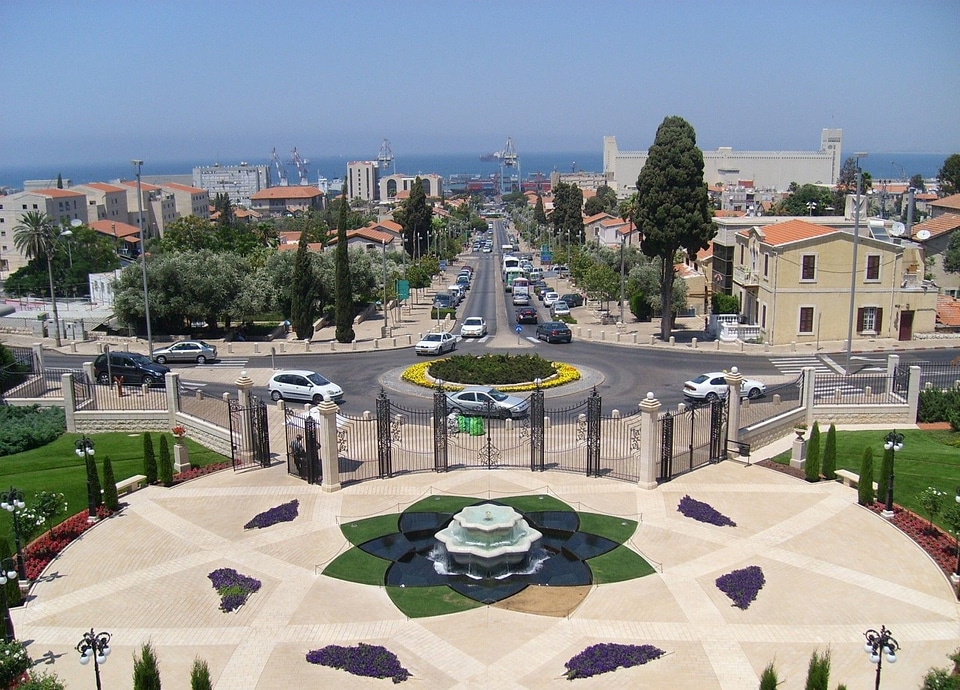 Terraced bahaism mount carmel