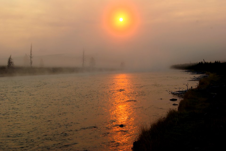 Sunrise Over Madison River, Yellowstone National Park, Wyoming, September 13, 2007
