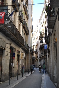 Alley houses barcelona photo