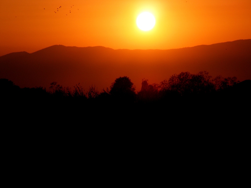 Sky red orange