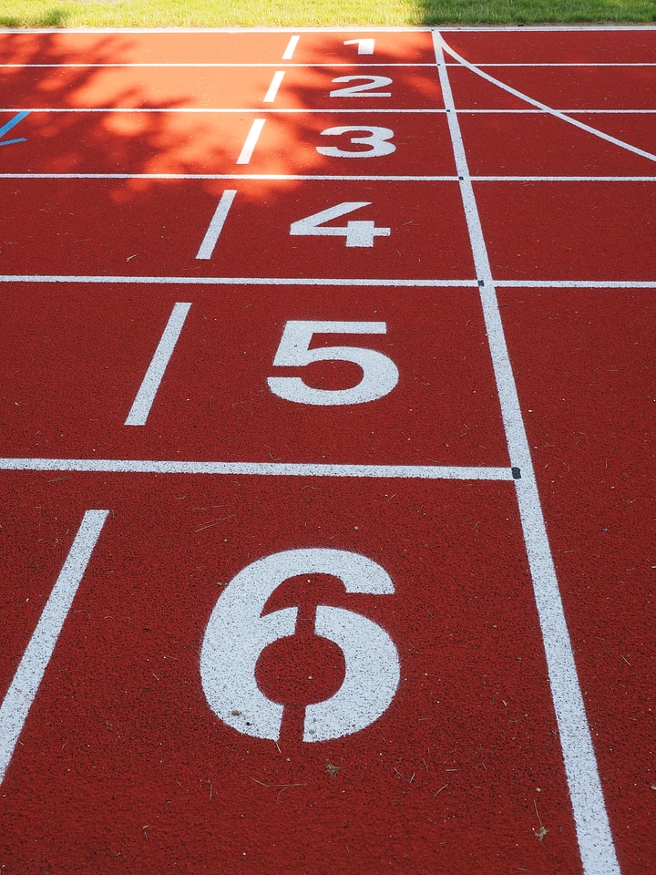 Numbers tartan track runway