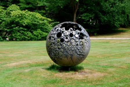 Grass, Sculpture, Garden, Sphere