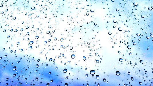 Blue, Water, Sky, Drop