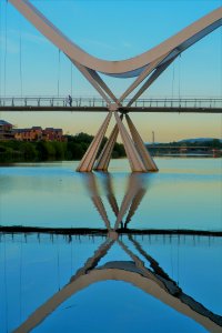 Bridge, Reflection, Water, Landmark