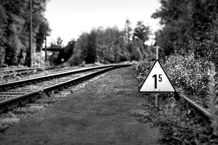 Track, Black And White, Transport, Rail Transport photo