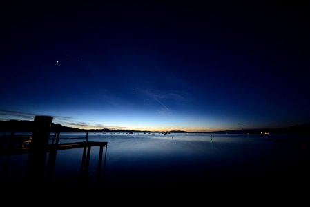 Sky, Horizon, Atmosphere, Night photo