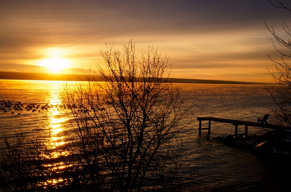 Sea dusk dawn