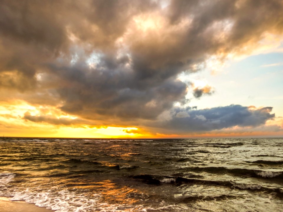 Sea, Sky, Horizon, Cloud