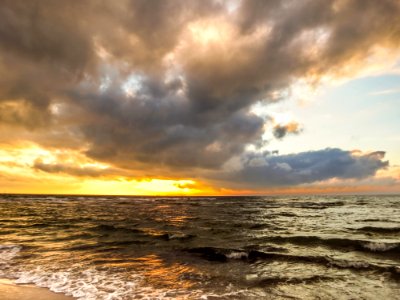 Sea, Sky, Horizon, Cloud