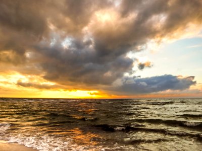 Sea, Sky, Horizon, Cloud photo