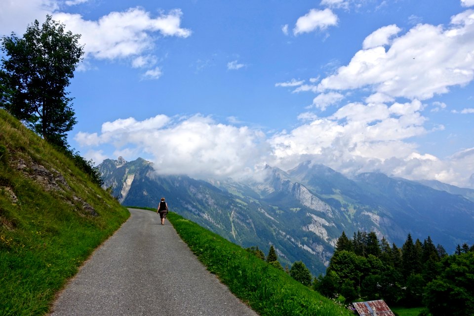 Sky, Mountainous Landforms, Mountain Range, Road