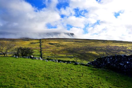 Grassland, Highland, Sky, Cloud photo