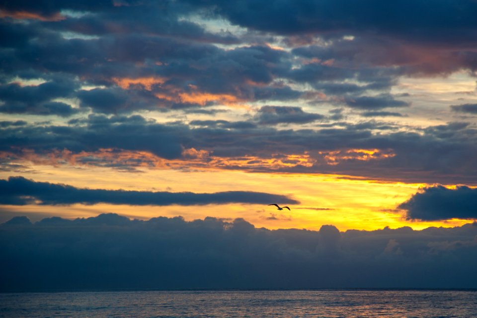 Sky, Horizon, Afterglow, Cloud