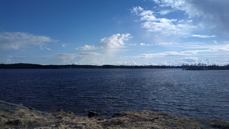 Clouds horizon blue photo