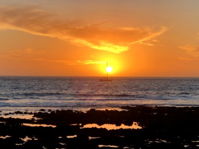 Horizon, Sea, Sky, Sunset photo