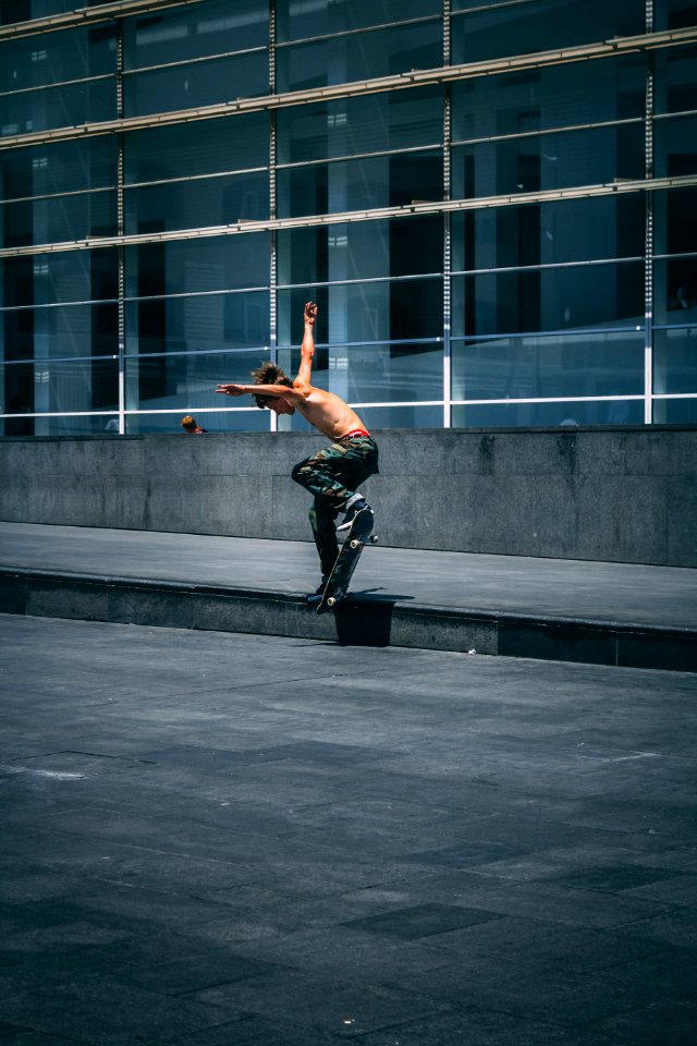 Water, Sky, Skateboard, Skateboarding