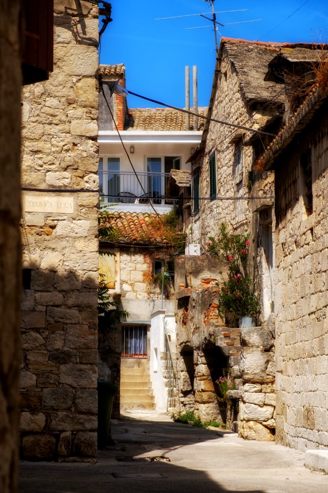 Town, Alley, Sky, Wall