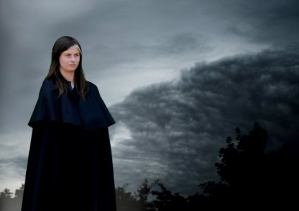 Sky, Cloud, Darkness, Outerwear