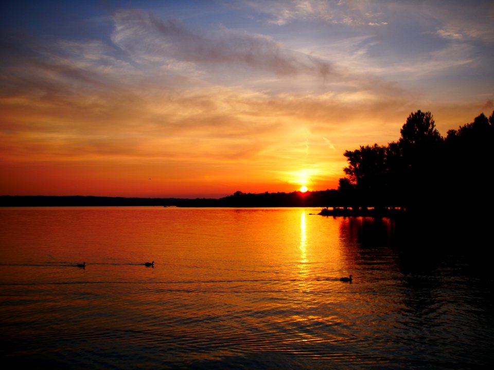 Sky, Sunset, Horizon, Afterglow