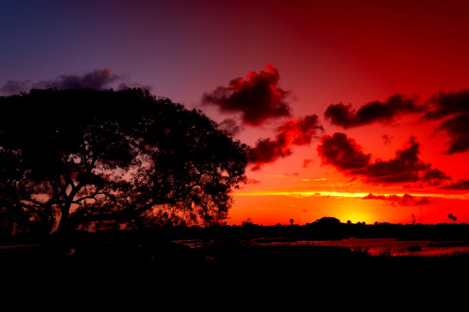 Sky, Red Sky At Morning, Nature, Afterglow