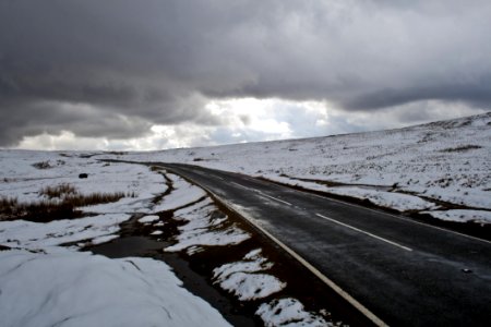 Snow, Cloud, Sky, Road photo