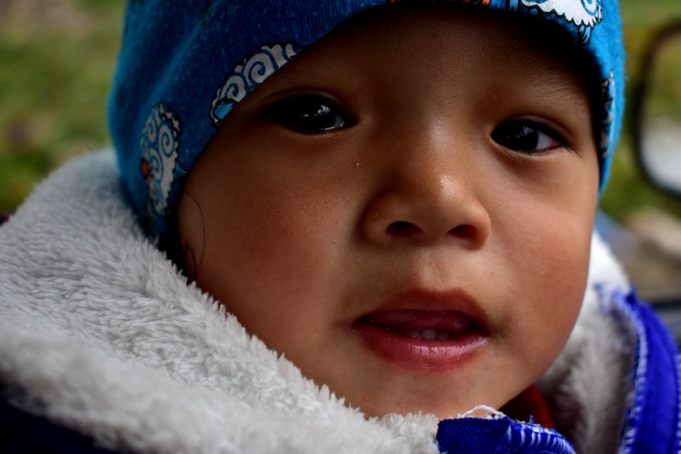 Child, Face, Blue, Person