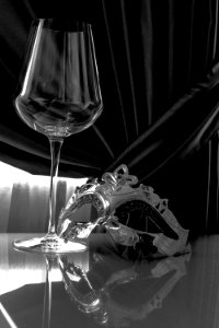 Black And White, Wine Glass, Stemware, Still Life Photography photo