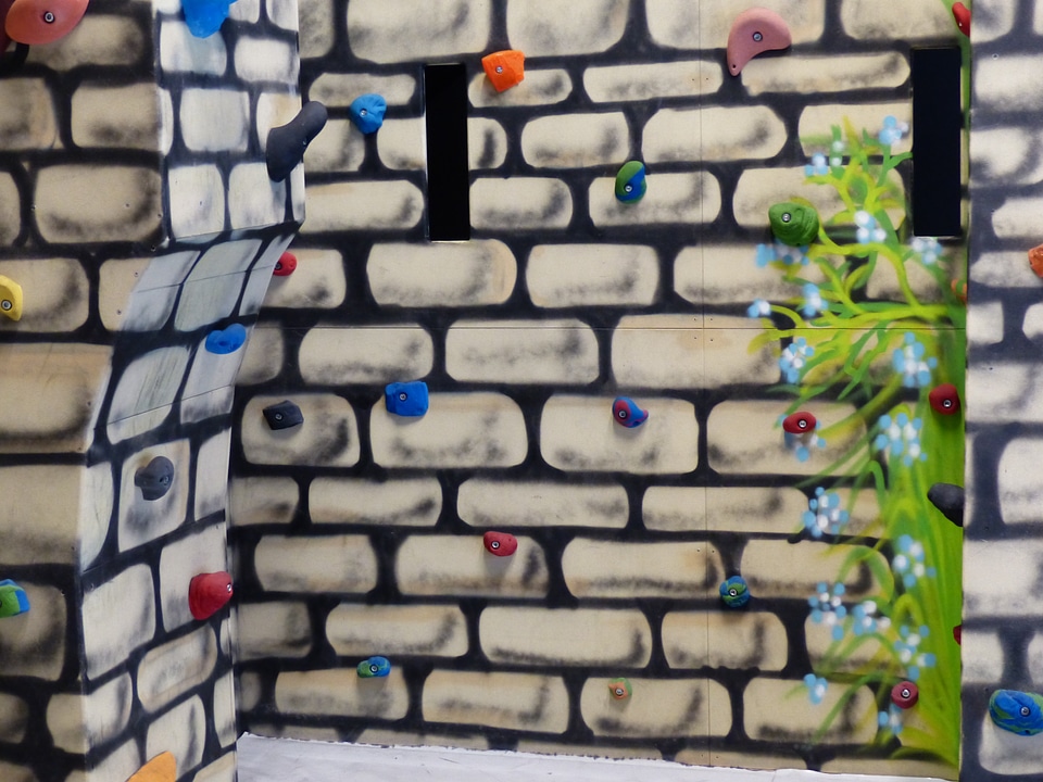 Children climbing slightly