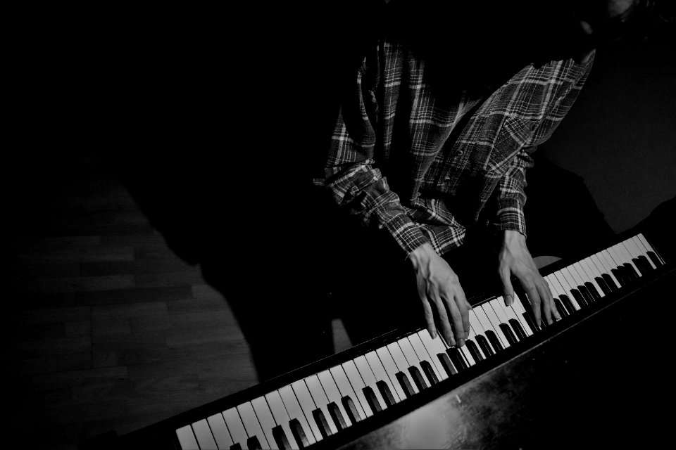 Keyboard Player, Musical Keyboard, Black And White, Musical Instrument