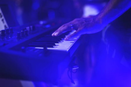 Blue, Musical Keyboard, Light, Purple