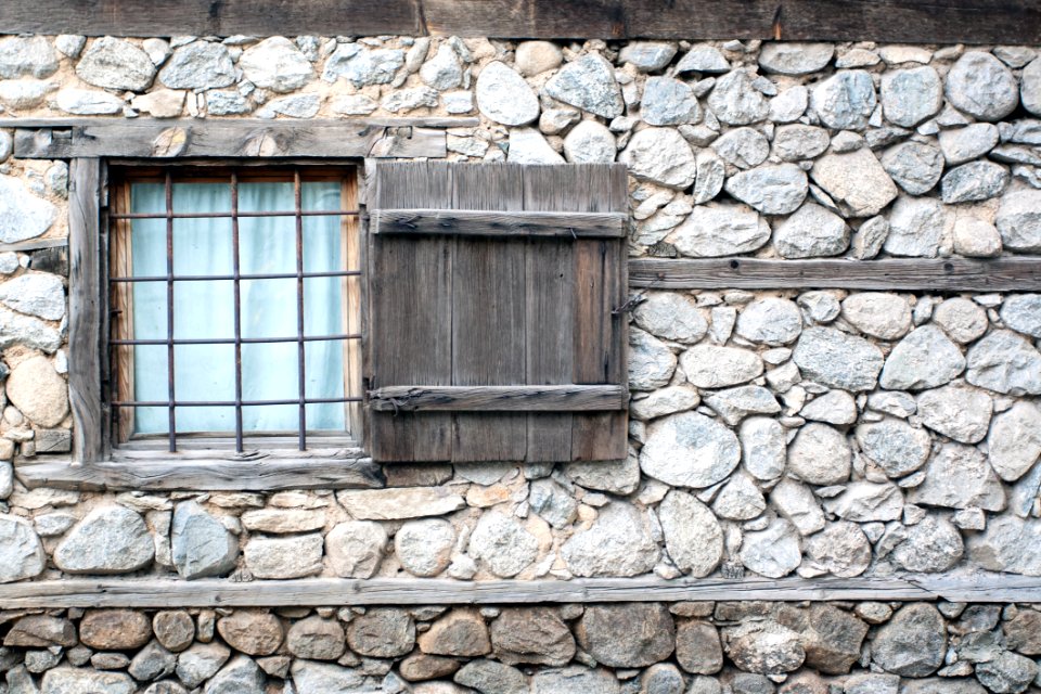 Stone Wall, Wall, Window, Facade